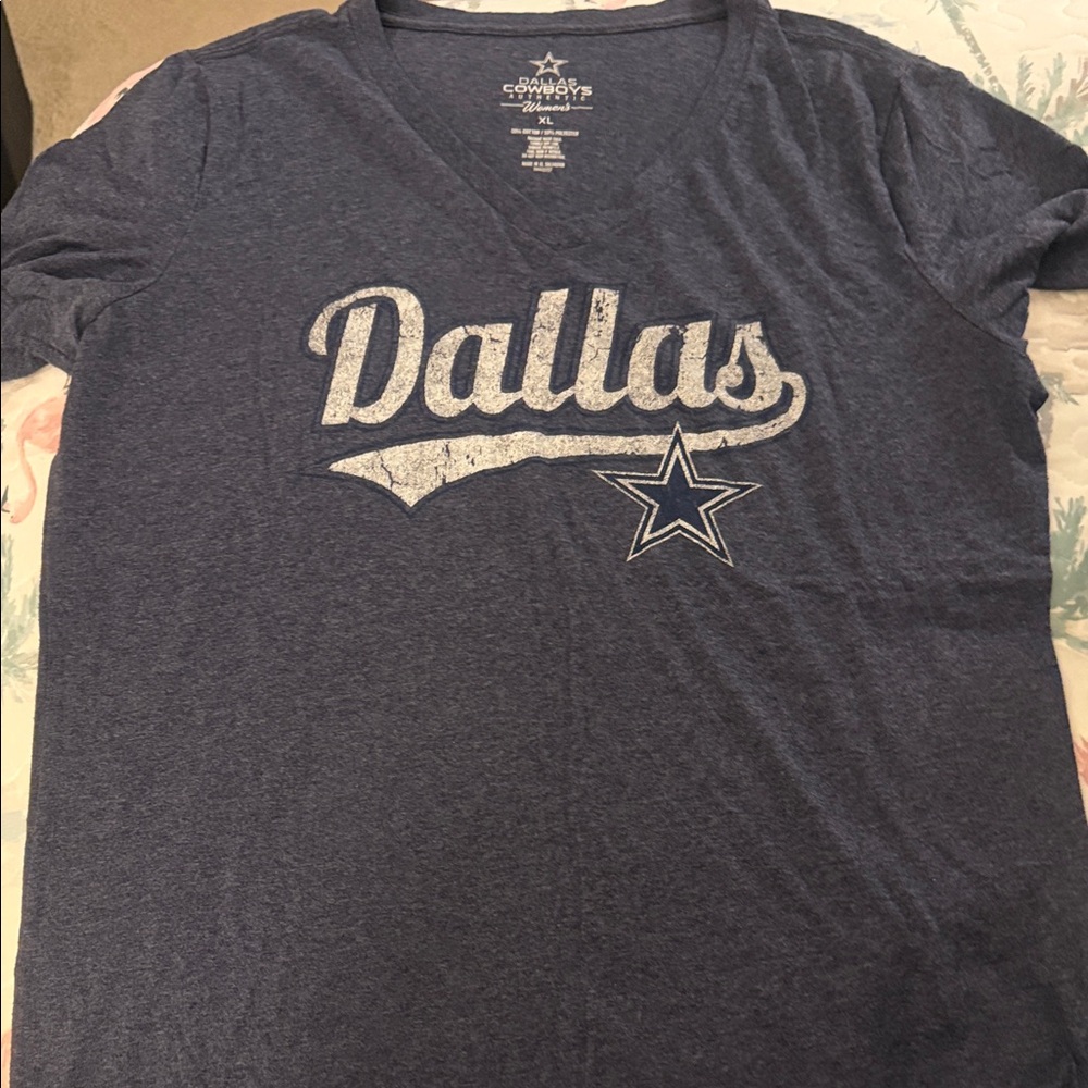 Dallas Cowboys Women's Blue Short Sleeve Tee